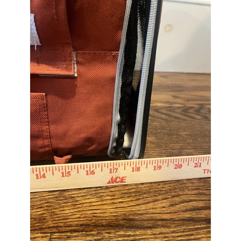 ASPCA COLLECTION Small Dogs 15lbs COLLAPSIBLE TRAVEL CARRIER Orange/Gray S